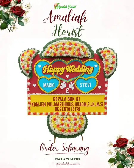 Papan Bunga Pernikahan Sangkanerang